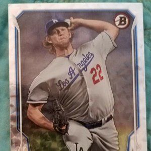 Clayton Kershaw 2014 Bowman Refractor X Card #100
